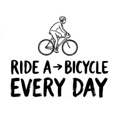 Fototapeta premium Vector illustration of cyclist riding bicycle every day