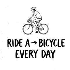 Fototapeta premium Vector illustration of man riding bicycle, ride a bike every day