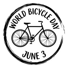 Fototapeta premium World Bicycle Day June 3 vector illustration