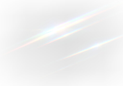 Neon rainbow sparkle with crystal glass reflections PNG