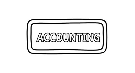 Fototapeta premium Accounting label button in hand drawn style
