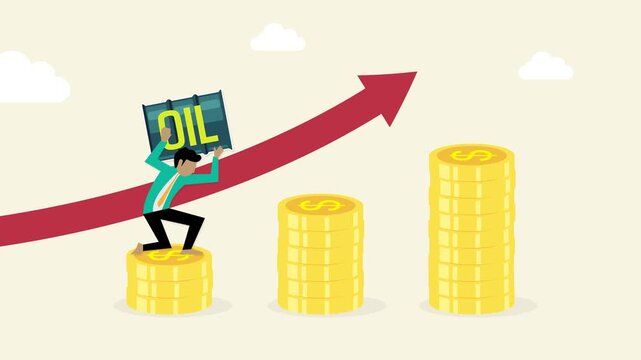 Global energy crisis, crude oil price hike, oil barrel cost, petroleum production and fuel industry