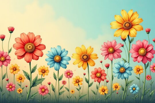 sfondo fiori colorati 02