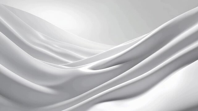 Soft white fabric draped elegantly with smooth folds and creases
