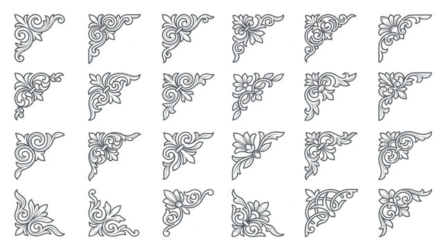 Decorative Corner Designs and Architectural Ornaments