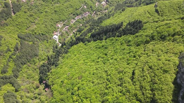 Aerial view of Balkan Mountains near village of Zasele, Bulgaria
