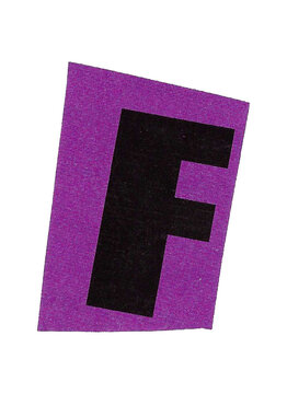Letter F Collage Cut Out Magazine