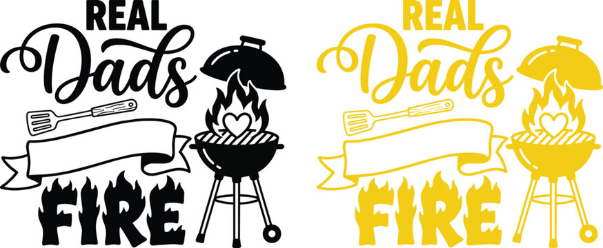 Real dads vector graphic for bbq and father's day designs