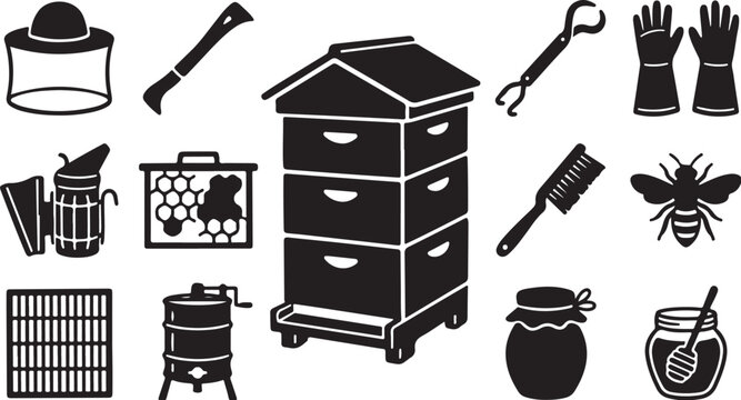 Beekeeping tools and equipment for honey production