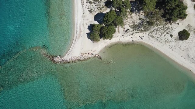 Amazing view of Sithonia coastline near Lagonisi Beach, Chalkidiki, Central Macedonia, Greece