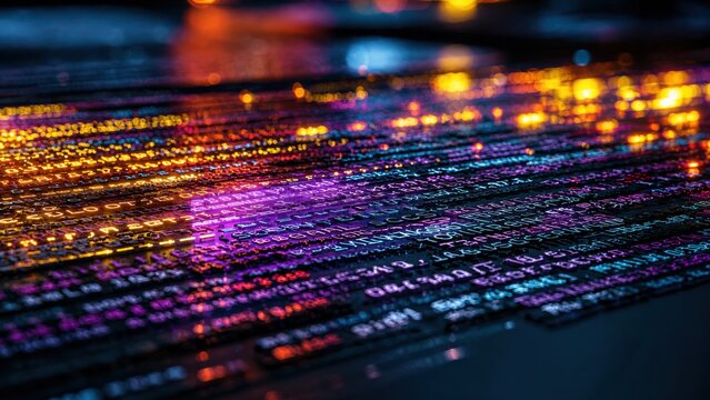 Abstract Digital Data Stream Technology Background