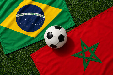 Fototapeta premium Brazil vs Morocco
