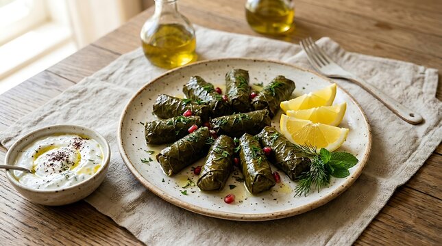 Stuffed vine leaves dolma appetizer