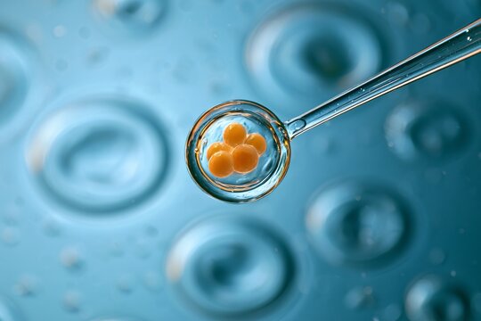 Microscopic view of early embryo development in a laboratory setting.