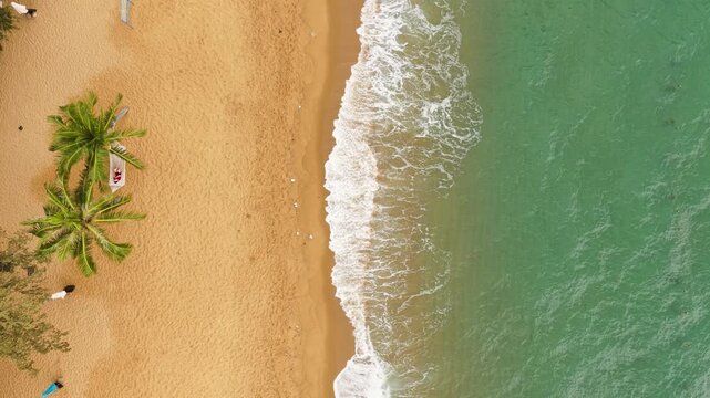Aerial Video Coastal View with Mountains in Danang Vietnam