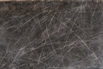 Fototapeta premium Old distressed black chalkboard texture with scratches