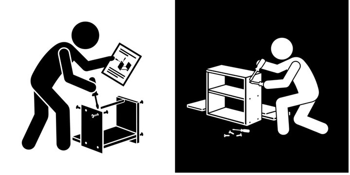 Guide to DIY Furniture Assembly with Clear Pictogram Instructions