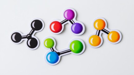 Fototapeta premium Sticker Design of Molecule Illustration