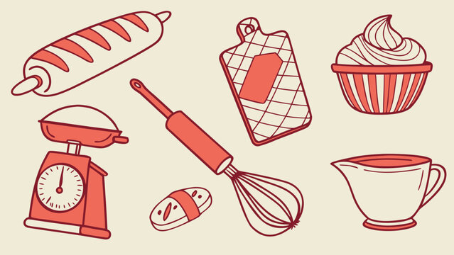 Baking equipment and kitchen essentials set with potholder culinary equipment