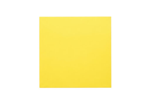 A simple bright yellow square shape isolated element for creative graphic design isolated on transparent background