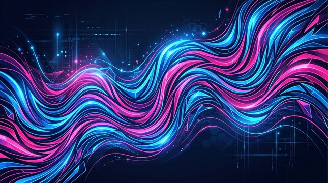 Electric Zebra Geometric Pattern