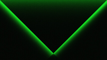 simple and minimal upside down triangle with geometric line and neon green effect. for a technology wallpaper backdrop, geometric © tsu