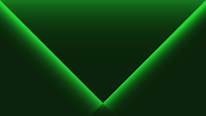 triangle shape upside down with neon effect line green. modern and cutting edge wallpaper and background. © tsu