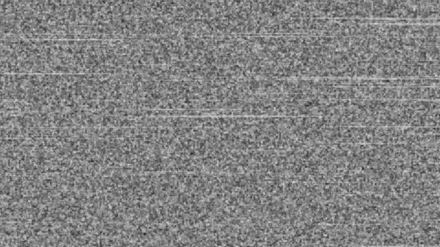 Black and White Static Noise Lines Texture television ,Analog tv static noise texture with glitch interference and horizontal scan lines television tv static with noise glitch screen. 4k video