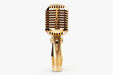 Fototapeta premium Gold microphone