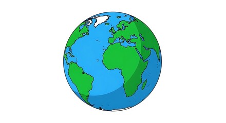Obraz premium Stylized illustration of planet earth with solar system
