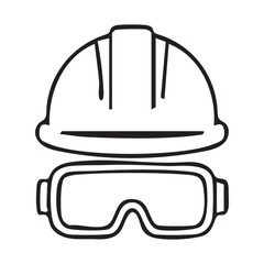 Fototapeta premium Safety Helmet with Goggles