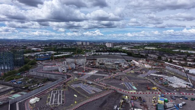     Drone Survey of HMP Glasgow Prison Construction Project and Infrastructure Works in Scotland