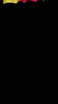 GERMANY Curtain Flag Animation Transition, on Alpha Channel, Loop
