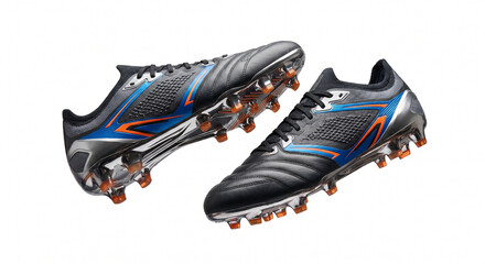 Professional Soccer Cleats on White Background with Dynamic Shadow and Sporty Design © abdul.kaafii