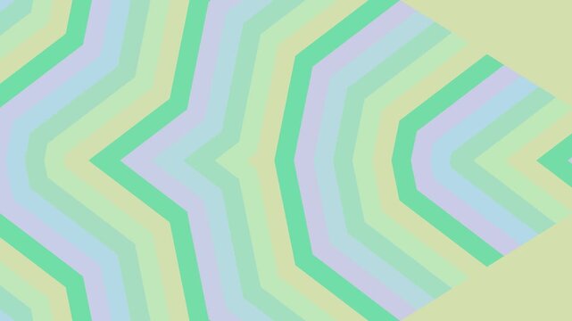 Abstract pastel geometric chevron pattern background featuring rhythmic zigzag lines in green lavender and blue tones for modern design