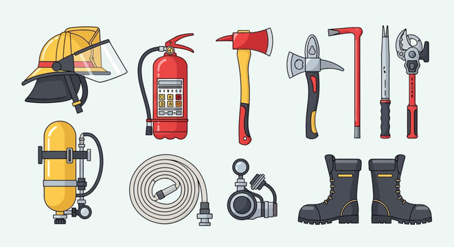 Essential Firefighting Equipment and Rescue Tools Set