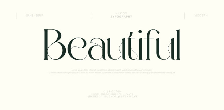 Beautiful Luxury font alphabet logo. Typography Beauty fashion elegant classic letters serif italic fonts decorative wedding vintage blossom logos. vector illustration