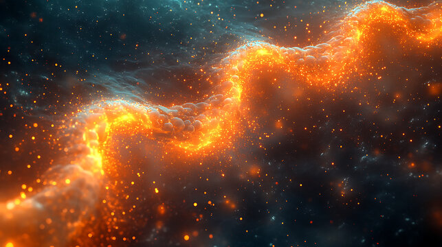 DNA strands regenerating with radiant effects representing improved cellular repair 