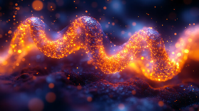 DNA strands regenerating with radiant effects representing improved cellular repair 