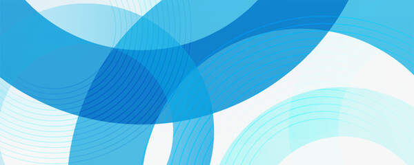 Abstract banner background. Simple blue circle shape design. Suit for brochure, business, poster, cover, flyer, booklet, website, corporate. Vector illustration © syarif