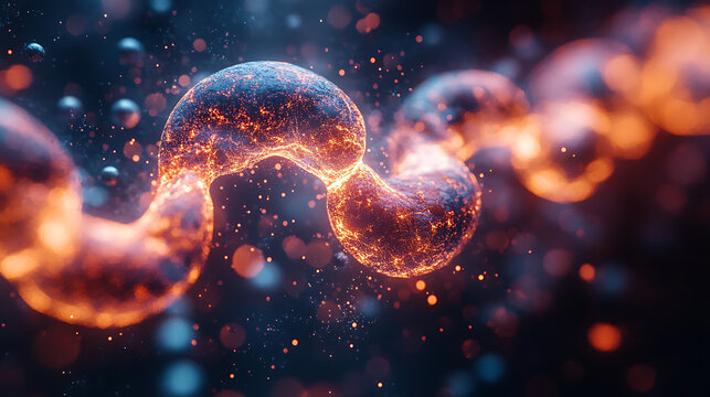 Abstract timeline showing reversal of aging effects through NMN cellular support 