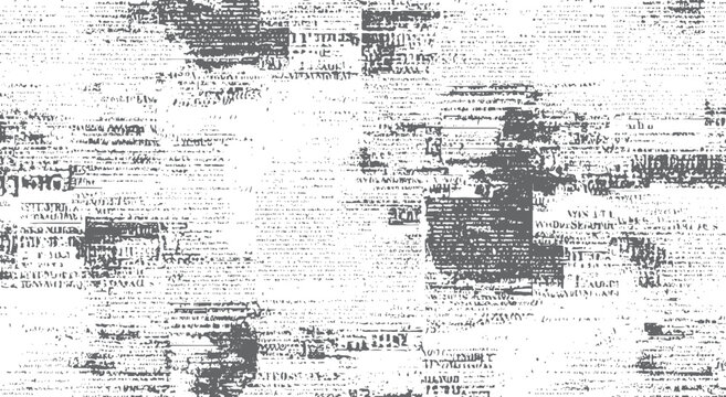 Distressed grunge newspaper text overlay texture