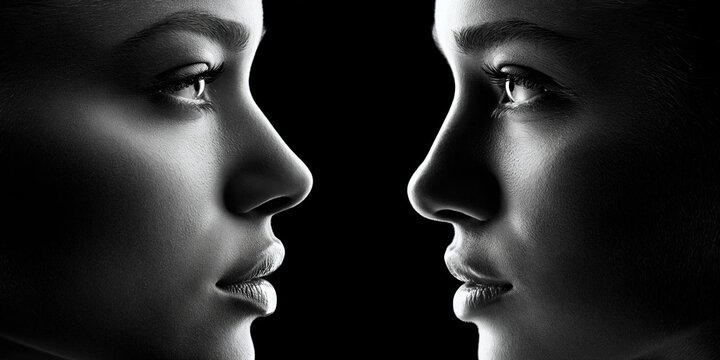 Mirror image exploring themes of self and perception