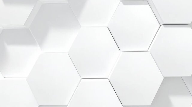 A clean background featuring a pattern of white three dimensional hexagons