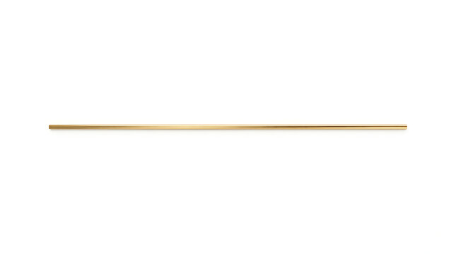 Minimalist Gold Horizontal Line on Transparent Background for Design Elements