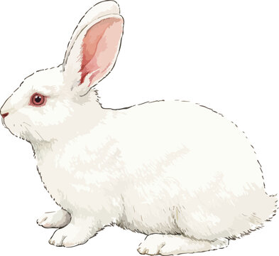 Oryctolagus cuniculus illustration art