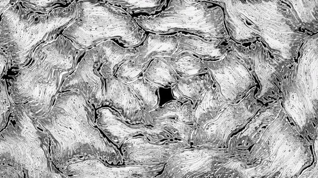 Abstract metallic texture fluidly pulsating animation