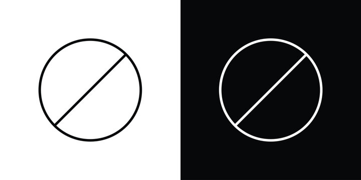 Blocked icon in editable outlined, Vector EPS10
