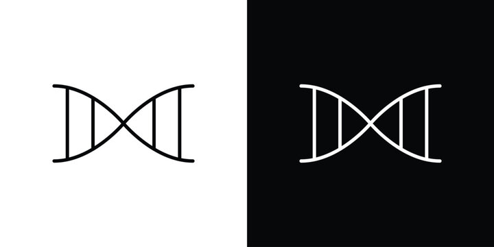 DNA icon in editable outlined, Vector EPS10