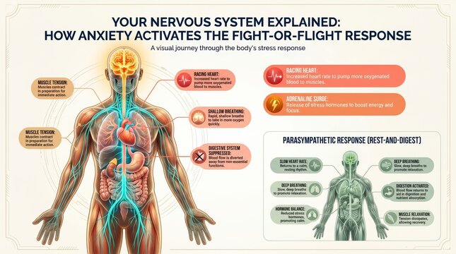 Fight or flight response and anxiety management tips for the nervous system